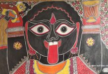 Kali in Madhubani Painting