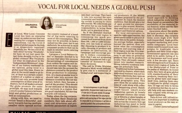 Vocal for Local Needs a Global Push