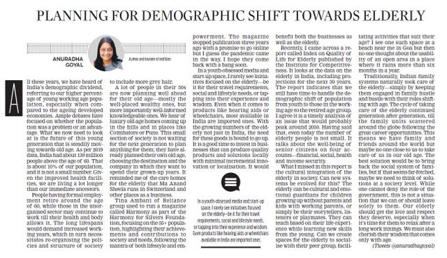 India's Demographic shift towards elderly New Indian Express