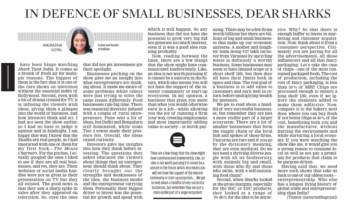 In Defense of Small Businesses