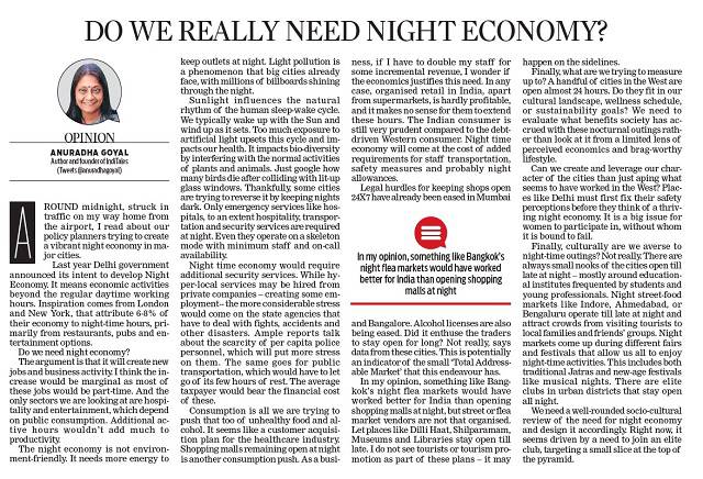 Night Economy of India