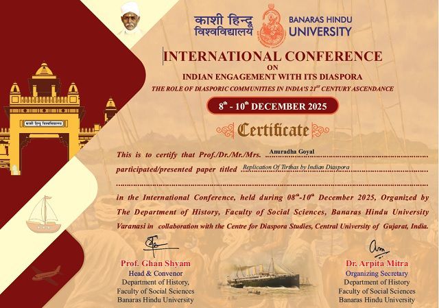 Paper on Replication of Tirthas by Anuradha Goyal